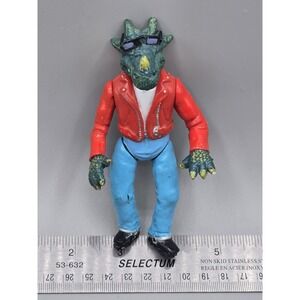 1993 Crank 4.75" Street Kids Dinosaur Action Figure BC B.C. Bikers Red Jacket